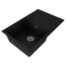 HD Onyx Black 78 egymedencés mosogatótálca, csepegtetőtálcával, matt fekete színben