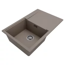 HD Onyx Tortora 78 egymedencés gránit mosogatótálca, vágódeszkával, tortora színben