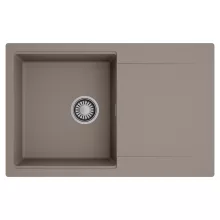 HD Onyx Tortora 78 egymedencés mosogatótálca, csepegtetőtálcával, tortora színben