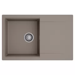   HD Onyx Tortora 78 egymedencés mosogatótálca, csepegtetőtálcával, tortora színben