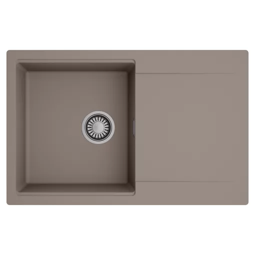 HD Onyx Tortora 78 egymedencés mosogatótálca, csepegtetőtálcával, tortora színben