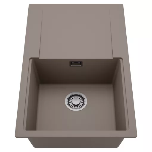 HD Onyx Tortora 78 egymedencés mosogatótálca, csepegtetőtálcával, tortora színben