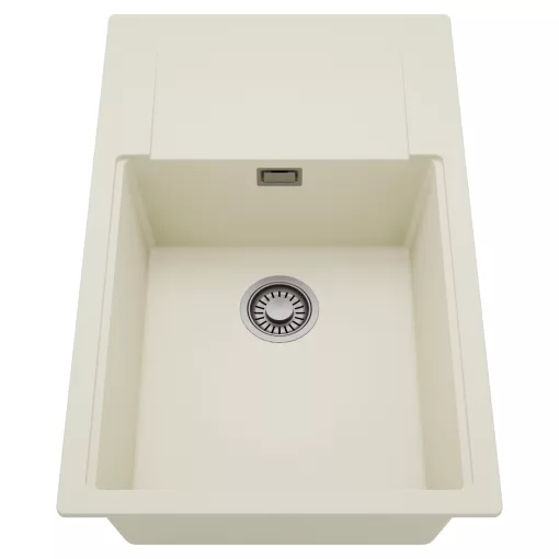 HD Onyx White 78-XL egymedencés mosogatótálca, csepegtetőtálcával, tört fehér színben