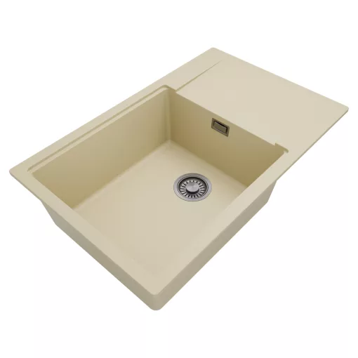 HD Onyx Beige 78-XL egymedencés mosogatótálca, csepegtetőtálcával, soft bézs színben