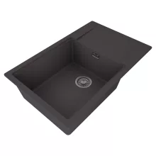 HD Onyx Antracit 78-XL egymedencés gránit mosogatótálca, vágódeszkával, matt antracit színben