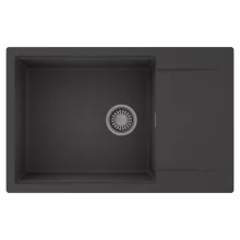 HD Onyx Antracit 78-XL egymedencés mosogatótálca, csepegtetőtálcával, matt antracit színben