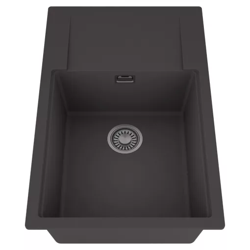 HD Onyx Antracit 78-XL egymedencés mosogatótálca, csepegtetőtálcával, matt antracit színben