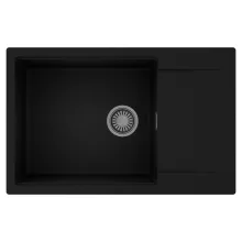 HD Onyx Black 78-XL egymedencés mosogatótálca, csepegtetőtálcával, matt fekete színben