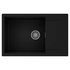   HD Onyx Black 78-XL egymedencés mosogatótálca, csepegtetőtálcával, matt fekete színben