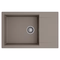   HD Onyx Tortora 78-XL egymedencés mosogatótálca, csepegtetőtálcával, tortora színben