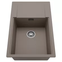 HD Onyx Tortora 78-XL egymedencés mosogatótálca, csepegtetőtálcával, tortora színben