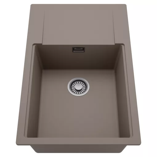 HD Onyx Tortora 78-XL egymedencés mosogatótálca, csepegtetőtálcával, tortora színben