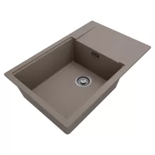 HD Onyx Tortora 78-XL egymedencés mosogatótálca, csepegtetőtálcával, tortora színben