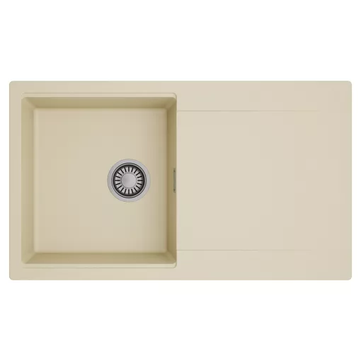 HD Onyx Beige 86 egymedencés mosogatótálca, csepegtetőtálcával, soft bézs színben