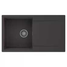 HD Onyx Antracit 86 egymedencés mosogatótálca, csepegtetőtálcával, matt antracit színben