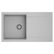 HD Onyx Grey 86 egymedencés mosogatótálca, csepegtetőtálcával, alpesi szürke színben