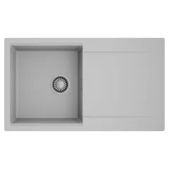   HD Onyx Grey 86 egymedencés mosogatótálca, csepegtetőtálcával, alpesi szürke színben