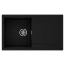 HD Onyx Black 86 egymedencés mosogatótálca, csepegtetőtálcával, matt fekete színben