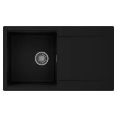   HD Onyx Black 86 egymedencés mosogatótálca, csepegtetőtálcával, matt fekete színben