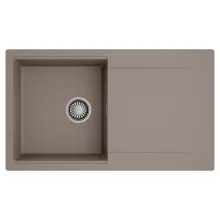 HD Onyx Tortora 86 egymedencés mosogatótálca, csepegtetőtálcával, tortora színben