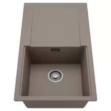 HD Onyx Tortora 86 egymedencés mosogatótálca, csepegtetőtálcával, tortora színben