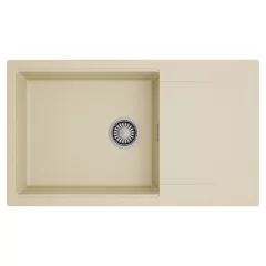   HD Onyx Beige 86-XL egymedencés mosogatótálca, csepegtetőtálcával, soft bézs színben