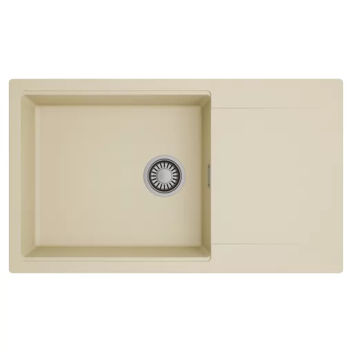 HD Onyx Beige 86-XL egymedencés mosogatótálca, csepegtetőtálcával, soft bézs színben