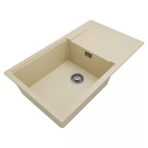 HD Onyx Beige 86-XL egymedencés mosogatótálca, csepegtetőtálcával, soft bézs színben