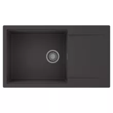 HD Onyx Antracit 86-XL egymedencés mosogatótálca, csepegtetőtálcával, matt antracit színben