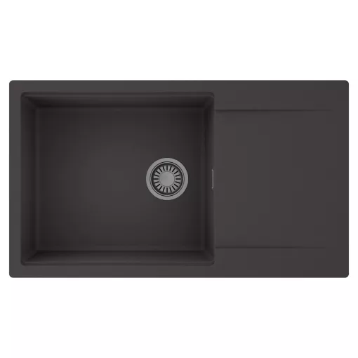 HD Onyx Antracit 86-XL egymedencés mosogatótálca, csepegtetőtálcával, matt antracit színben