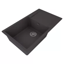 HD Onyx Antracit 86-XL egymedencés mosogatótálca, csepegtetőtálcával, matt antracit színben