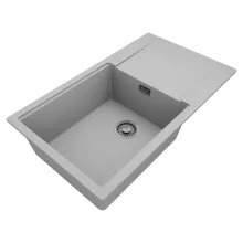 HD Onyx Grey 86-XL egymedencés mosogatótálca, csepegtetőtálcával, alpesi szürke színben