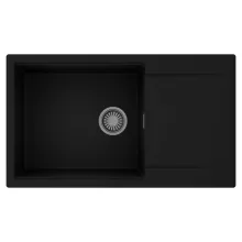 HD Onyx Black 86-XL egymedencés mosogatótálca, csepegtetőtálcával, matt fekete színben