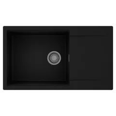   HD Onyx Black 86-XL egymedencés mosogatótálca, csepegtetőtálcával, matt fekete színben