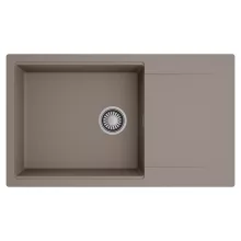 HD Onyx Tortora 86-XL egymedencés mosogatótálca, csepegtetőtálcával, tortora színben