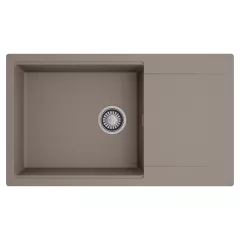   HD Onyx Tortora 86-XL egymedencés mosogatótálca, csepegtetőtálcával, tortora színben