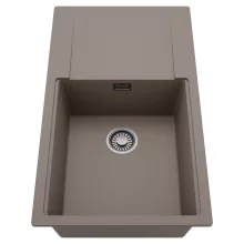 HD Onyx Tortora 86-XL egymedencés mosogatótálca, csepegtetőtálcával, tortora színben