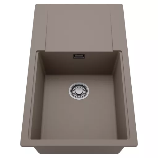 HD Onyx Tortora 86-XL egymedencés mosogatótálca, csepegtetőtálcával, tortora színben