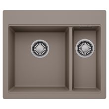 HD Aspen Tortora 58 kétmedencés gránit mosogatótálca, tortora színben