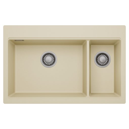 HD Aspen Beige 78 kétmedencés gránit mosogatótálca, soft bézs színben