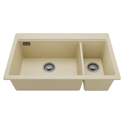 HD Aspen Beige 78 kétmedencés gránit mosogatótálca, soft bézs színben