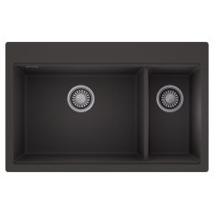   HD Aspen Antracit 78 kétmedencés gránit mosogatótálca, matt antracit színben