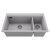   HD Aspen Grey 78 kétmedencés gránit mosogatótálca, alpesi szürke színben
