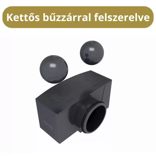 HD Mars+ 01 Chrome csempézhető rozsdamentes acél komplett zuhanyfolyóka, kettős bűzzárral