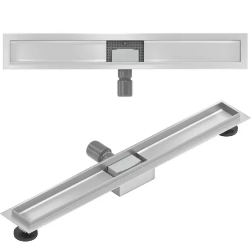 HD Mars+ 01 Chrome 100 cm hosszú rozsdamentes acél komplett zuhanyfolyóka, kettős bűzzárral