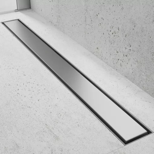 HD Mars 01 Chrome 100 cm hosszú rozsdamentes acél komplett zuhanyfolyóka