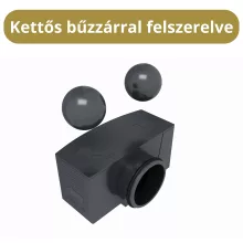 HD Mars+ 02 White fehér-üveg komplett rozsdamentes acél zuhanyfolyóka fekete zuhanyfolyóka testtel, kettős bűzzárral