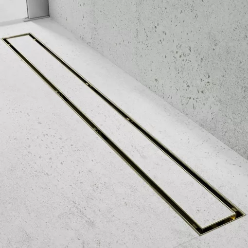 HD Mars 01 Gold csempézhető rozsdamentes acél komplett arany zuhanyfolyóka