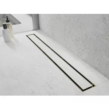 HD Mars 01 Gold csempézhető rozsdamentes acél komplett arany zuhanyfolyóka