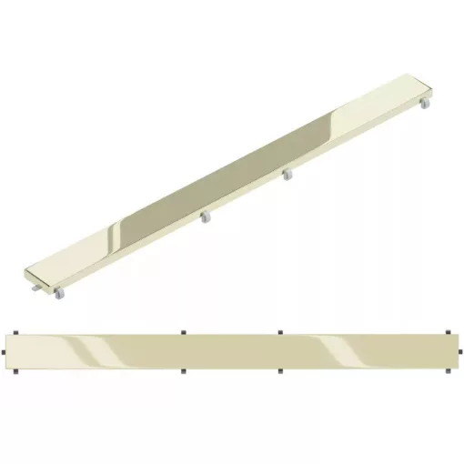 HD Mars+ 01 Gold 100 cm hosszú rozsdamentes acél komplett arany zuhanyfolyóka, kettős bűzzárral